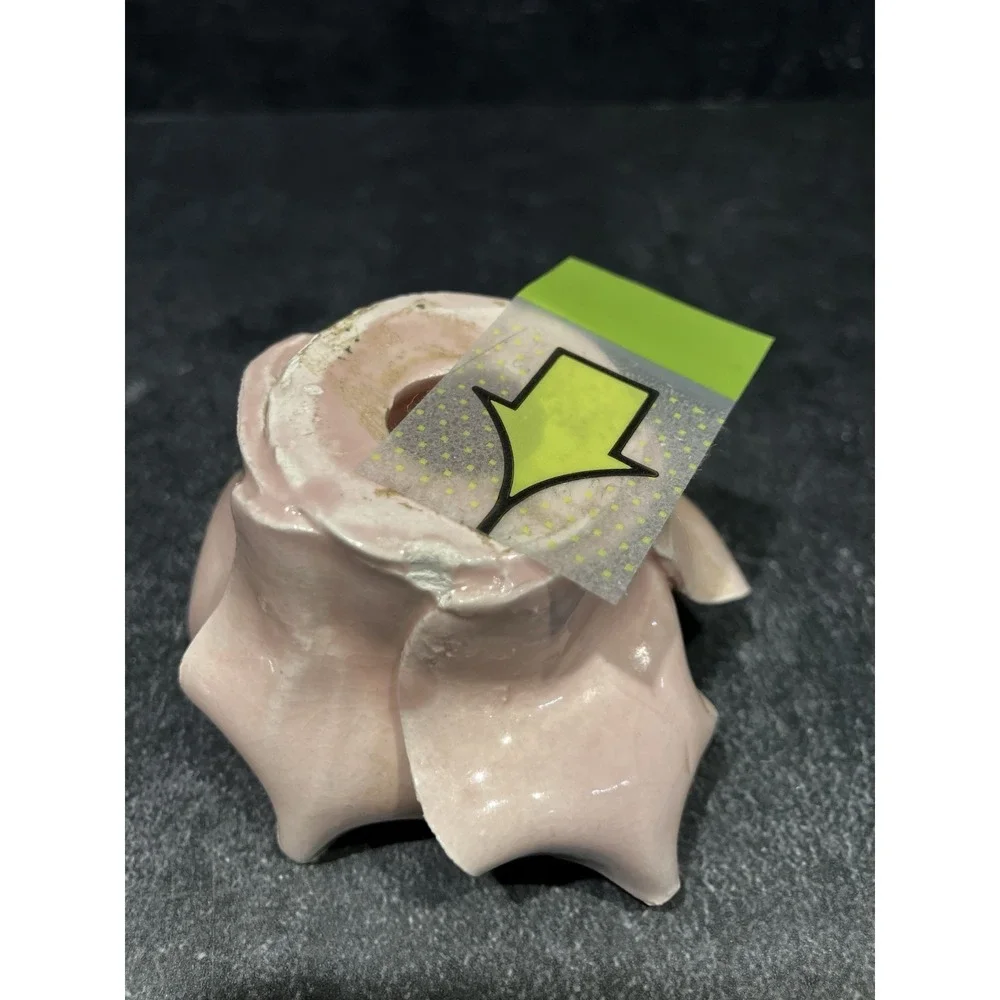 Fitz‎ and Floyd 1983 Pink Flower Salt & Pepper Shaker Pink Yellow Vintage *RARE*
